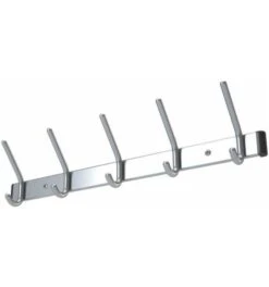 Wandgarderobe Alu.F1 Naturf.5 Hut-/5 Mantelh.L.700mm Hakenabstand 150mm