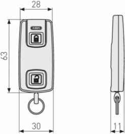 ABUS Funk-Fernbedienung HomeTec Pro CFF3000 Silber -Abus Lock Geschaft weitere schloesser fuer tuer und tor 1586364 czm