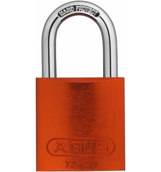 ABUS Vorhangschloss Aluminium 72/40 Orange TT03145 3 ABUS Vorhangschloss Aluminium 72/40 Orange TT03145