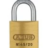 ABUS Vorhangschloss Messing 45/20 Triples B/SB -Abus Lock Geschaft weitere 1584442 czm