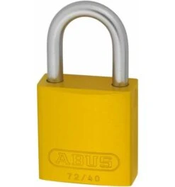 ABUS Vorhangschloss Aluminium 72LL/40 Gelb Vs. Lock-Tag -Abus Lock Geschaft weitere 1584582 czm