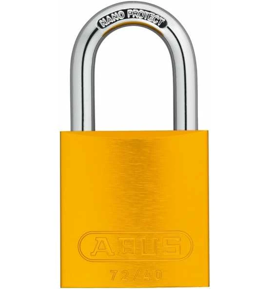 ABUS Vorhangschloss Aluminium 72/40 Gelb Gl. 3 ABUS Vorhangschloss Aluminium 72/40 Gelb Gl.
