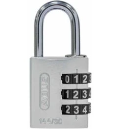 ABUS Zahlenschloss 144/30 Silber Lock-Tag