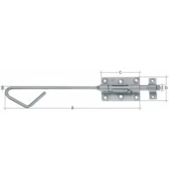 GAH Alberts Bolzenstangen-Riegel 269/K2ZA/400 Mm