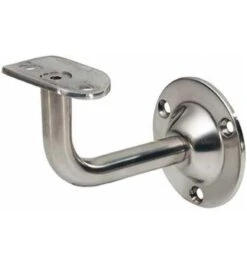 KWS GA-Handlaufstütze, 4525, Mit Flacher Auflage, Stahl, Silber Einbrennlackiert